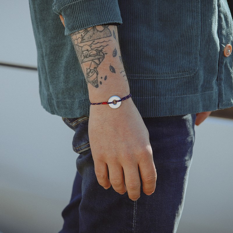 Bracelet cordon anneau - le messager
