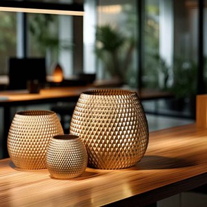 Pot de fleurs doré intérieur-extérieur 50l