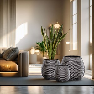 Pot de fleurs anthracite intérieur-extérieur 50l