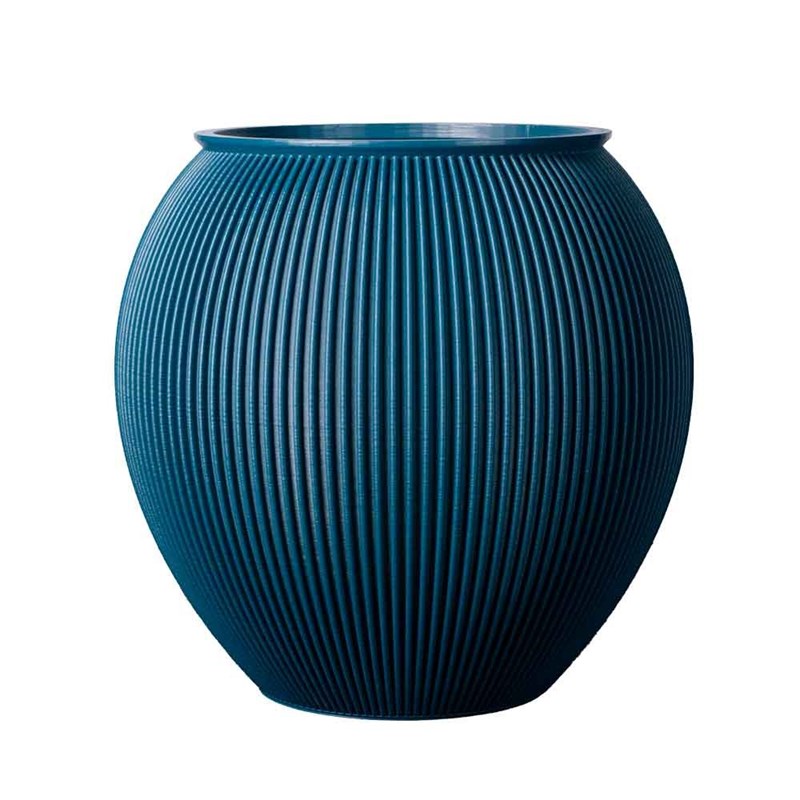 Pot de fleur bleu design 50l
