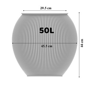 Pot de fleur bleu design 50l
