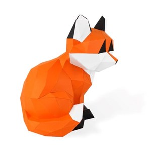 Kit créatif agent paper petit renard assis à construire 3d
