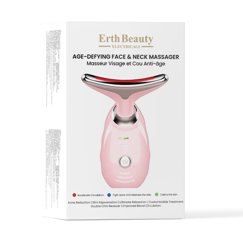 Masseur anti-âge visage et cou rose