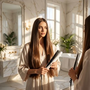 Lisseur à cheveux mch - blanc