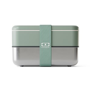 Lunch box métal 2 étages 1,2l vert