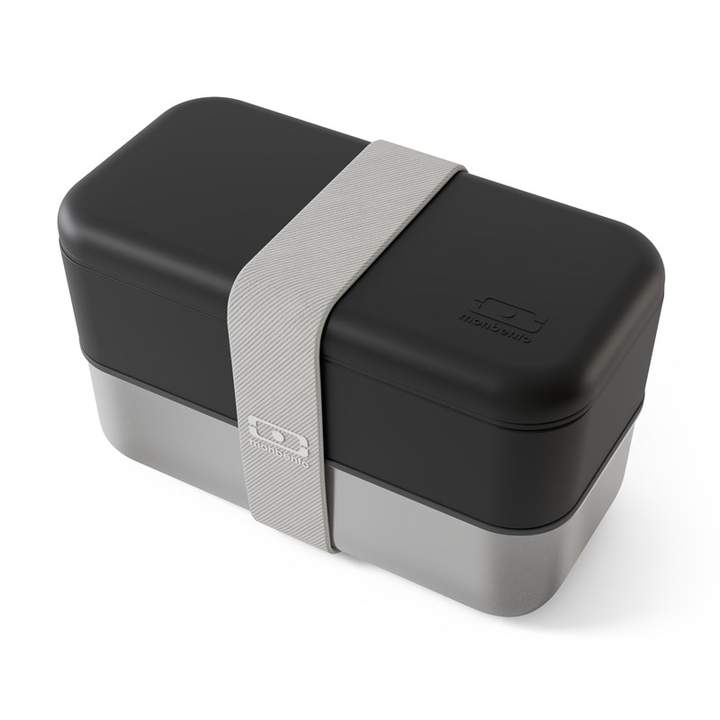 Monbento - Lunch box métal 2 étages 1,2l noir