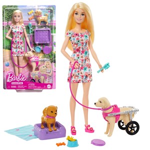 Barbie chien marcheur avec chaise roulante