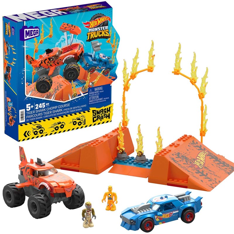 Mattel - Monster trucks hot wheels - tiger shark chocs