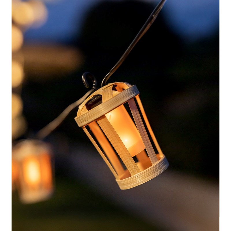 Guirlande lumineuse solaire hiama effet flamme