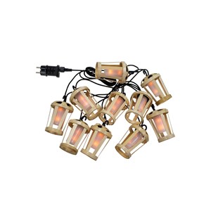 Guirlande lumineuse solaire hiama effet flamme