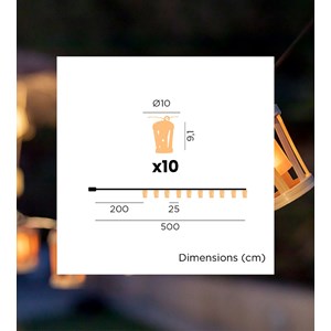 Guirlande lumineuse solaire hiama effet flamme