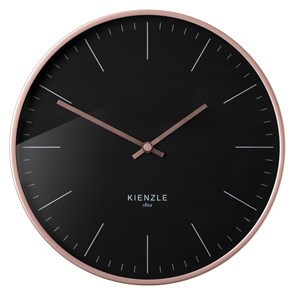 Horloge murale radio-pilotée kienzle dcf modern 25 cm or rose &nbsp; noir