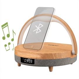 Kienzle réveil led avec haut-parleur bluetooth® et station de charge sans fil