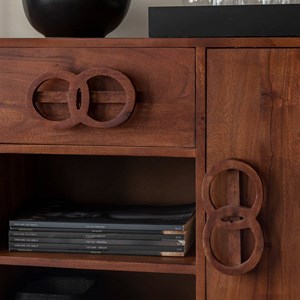 Buffet acacia foncé