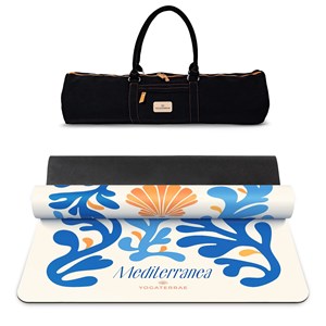 Tapis de yoga seashell en pu-caoutchouc naturel avec sac