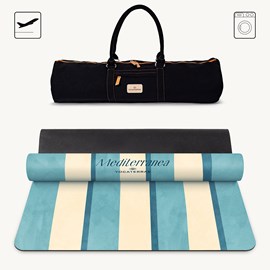 Tapis de yoga antidérapant microfibre voyage 1 mm capri avec sac