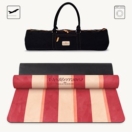 Tapis de yoga antidérapant microfibre voyage 1 mm positano avec sac