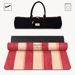 Tapis de yoga antidérapant microfibre voyage 1 mm positano avec sac