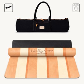 Tapis de yoga antidérapant microfibre voyage 1 mm sorrento avec sac