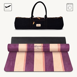 Tapis de yoga antidérapant microfibre voyage 1 mm valensole avec sac