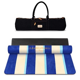 Tapis de yoga antidérapant microfibre confort 3,5 mm santorin avec sac