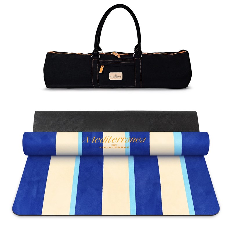 Tapis de yoga antidérapant microfibre confort 3,5 mm santorin avec sac