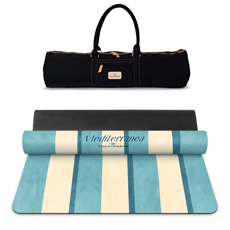 Tapis de yoga antidérapant microfibre confort 3,5 mm capri avec sac