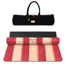 Tapis de yoga antidérapant microfibre confort 3,5 mm positano avec sac