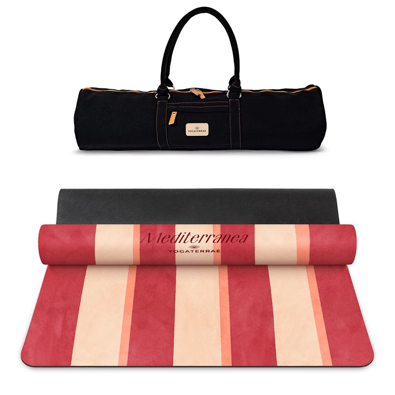 Tapis de yoga antidérapant microfibre confort 3,5 mm positano avec sac