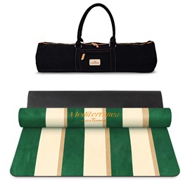 Tapis de yoga antidérapant microfibre confort 3,5 mm portofino avec sac