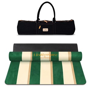 Tapis de yoga antidérapant microfibre confort 3,5 mm portofino avec sac