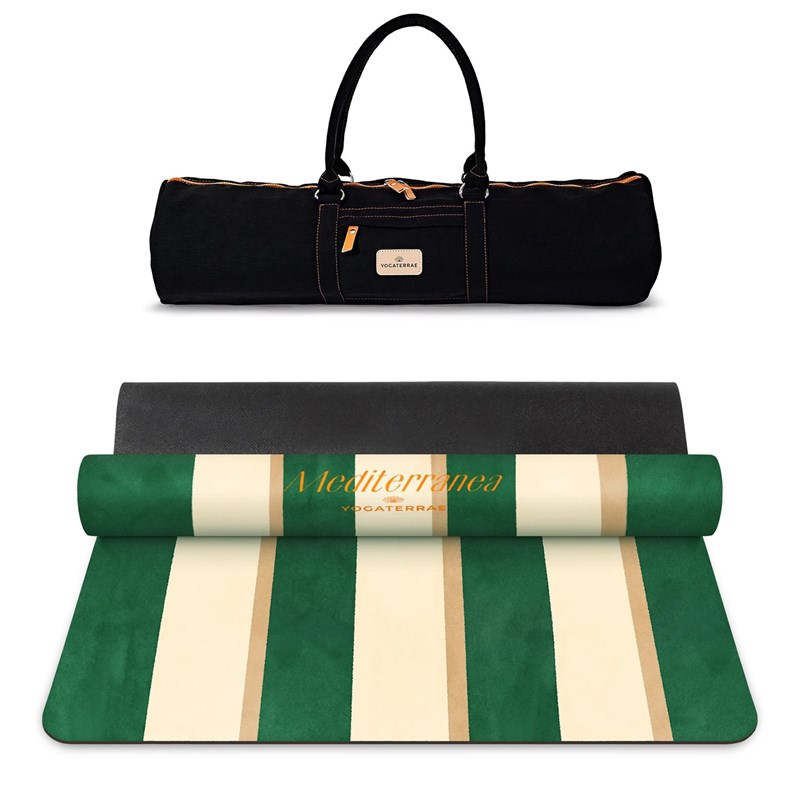 Tapis de yoga antidérapant microfibre confort 3,5 mm portofino avec sac