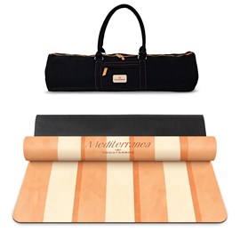 Tapis de yoga antidérapant microfibre confort 3,5 mm sorrento avec sac