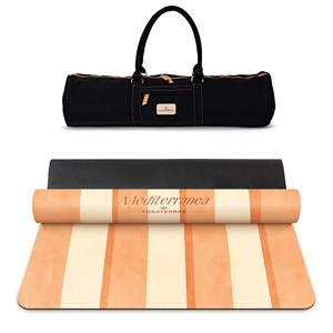 Tapis de yoga antidérapant microfibre confort 3,5 mm sorrento avec sac