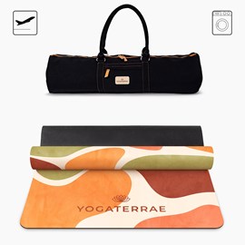 Tapis de yoga antidérapant microfibre voyage 1 mm montreal avec sac