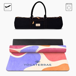 Tapis de yoga antidérapant microfibre voyage 1 mm miami avec sac