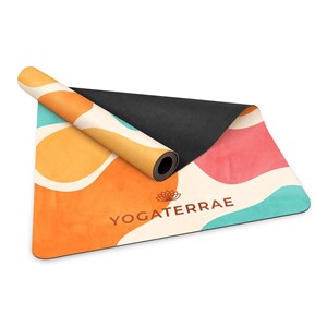 Tapis de yoga antidérapant microfibre confort 3,5 mm havana avec sac
