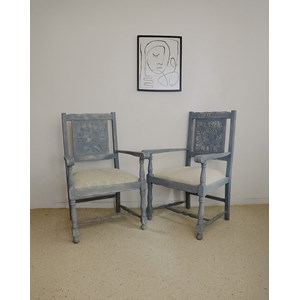 Paire de fauteuils en bois n°616