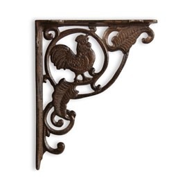 Crédence coq fonte fonte marron -