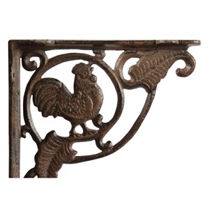 Crédence coq fonte fonte marron -