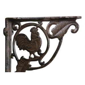 Crédence coq fonte fonte marron -