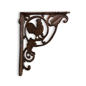 Crédence coq fonte fonte marron -