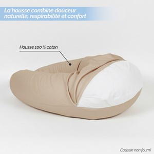 Housse pour coussin de grossesse Beige
