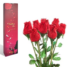 Coffret de 9 roses eternelles fishtec parfumées - cadeau pour femme et fete