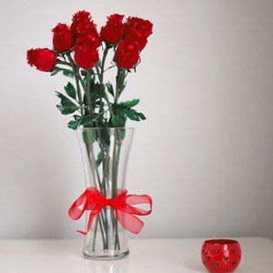 Coffret de 9 roses eternelles fishtec parfumées - cadeau pour femme et fete