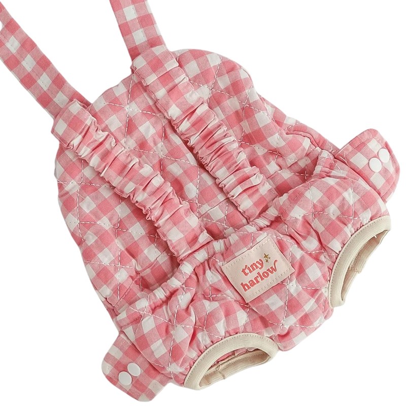 Tiny Harlow - Porte bébé pour poupée vichy rose