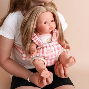 Porte bébé pour poupée vichy rose