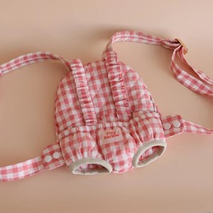 Porte bébé pour poupée vichy rose