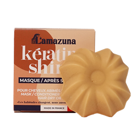 Masque & apès-shampoing solide lamazuna - kératine shine - certifié bio