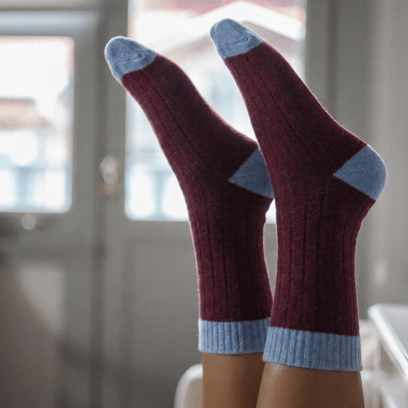 Klue Socks - Chaussettes en laine mérinos avec bandes